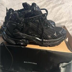balenciaga tracks 7 all black size 10